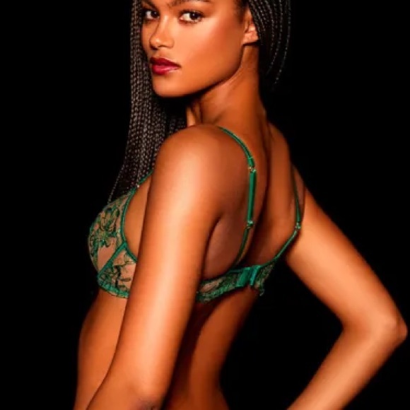 NWT Honey Birdette Willow Underwire plunge bra in Emerald size 38DDD - Picture 11 of 14